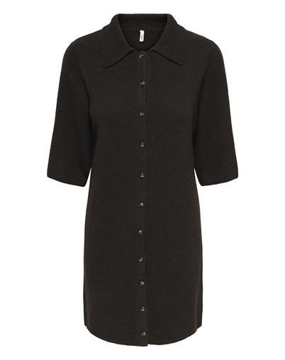 Only - ONLAlivia Collar Strickkleid - Coffee Bean